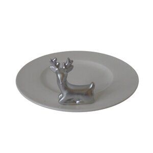 Yankee Candle Vtg Candle Holder Silver Reindeer Christmas Decor Modern Decor 503